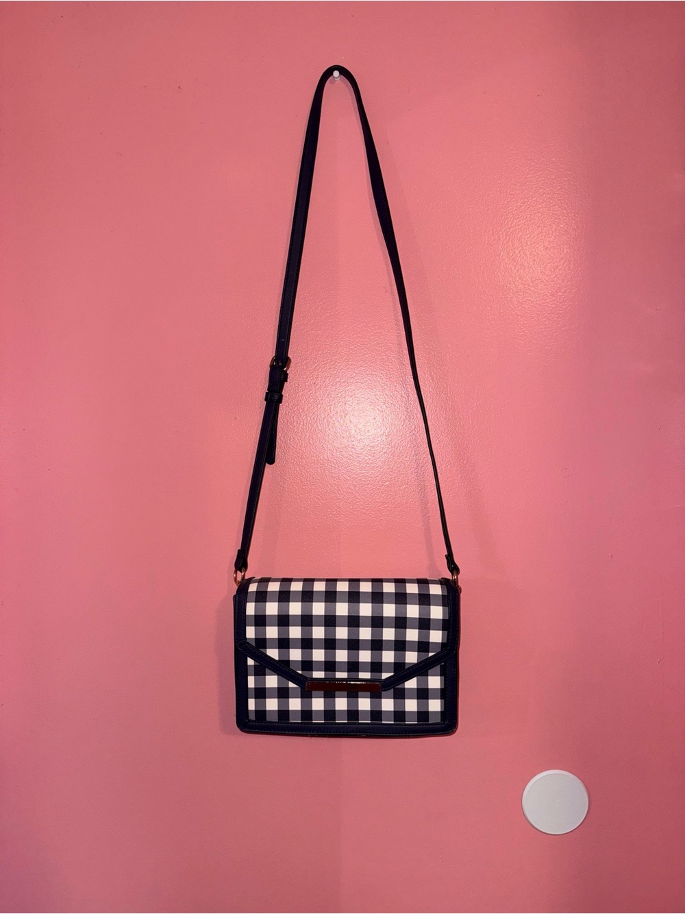 Marshalls Blue & White Gingham Crossbody Bag